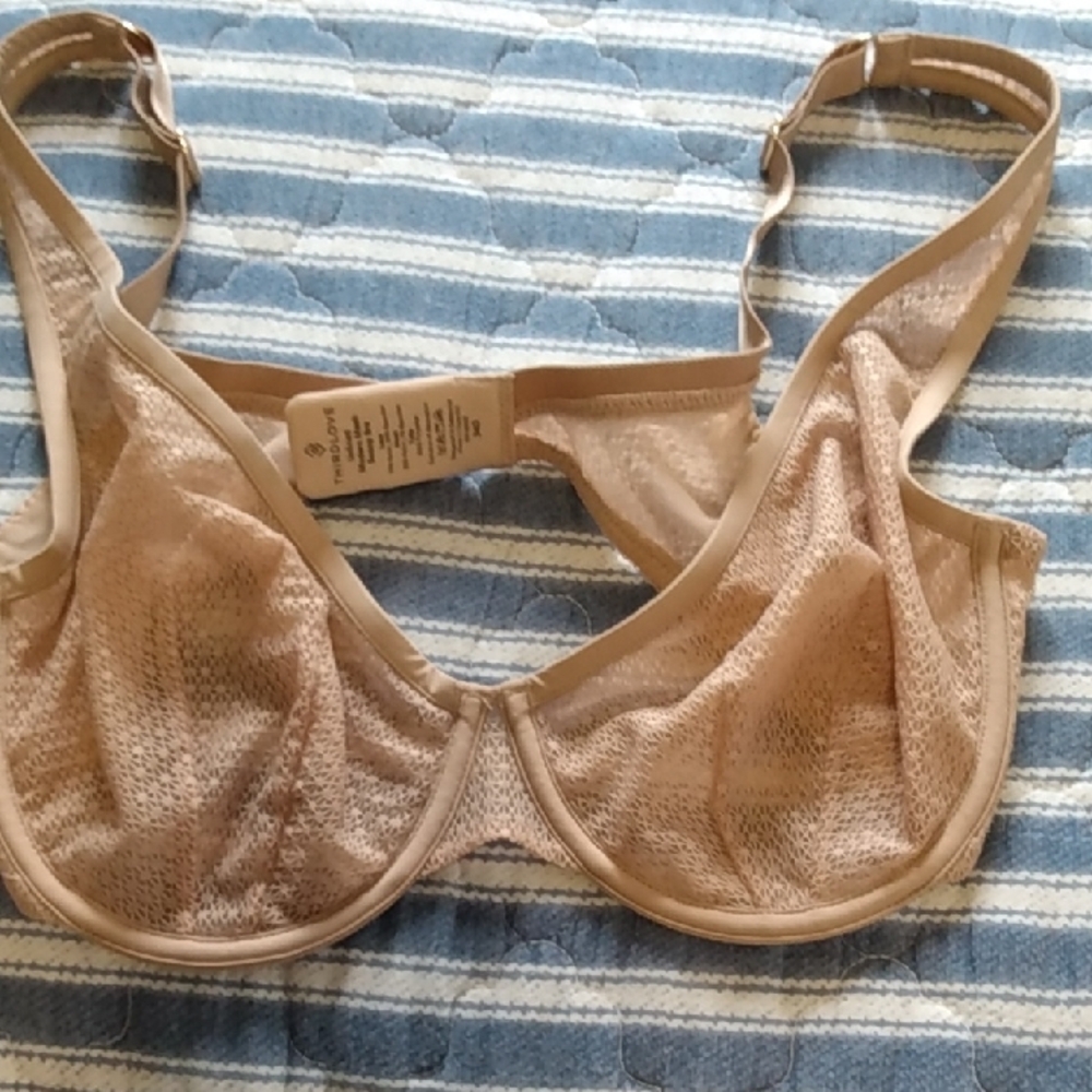 Women's Tan Lace Bra